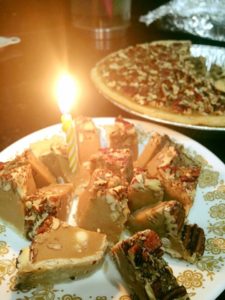 Happy Birthday Pecan Pie Fudge!