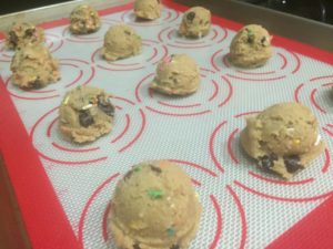 Cake Batter Chocolate Chip Cookies before baking