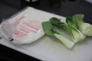 Baby Bok Choy and Rice Noodles for Pad See Ew @ bestwithchocolate.com