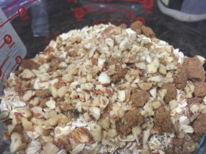 Mixing up Coconut Oil Almond Granola @ bestwithchocolate.com