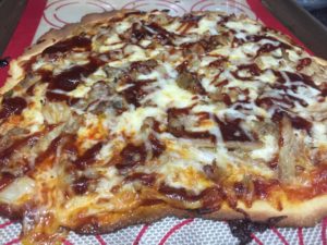 Hot out of the oven BBQ Pulled Pork Pizza @ bestwithchocolate.com