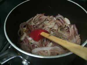 Making Onion Tomato Jam for the Juicy Lucy Burger @ bestwithchocolate.com