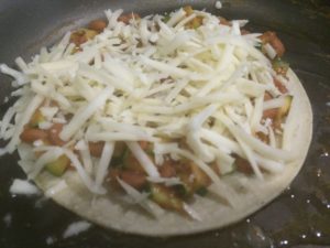 Putting together Huevos Rancheros Quesadillas @ bestwithchocolate.com