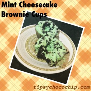 Mint Cheesecake Brownie Cups @ bestwithchocolate.com