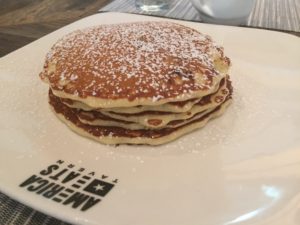 Johnnycakes cornmeal pancakes @ America Eats Tavern. Review @ bestwithchocolate.com