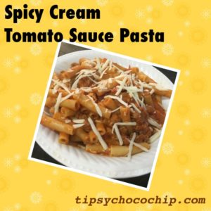Spicy Cream Tomato Sauce Pasta @ bestwithchocolate.com