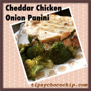Chicken Cheddar Onion Panini @ bestwithchocolate.com