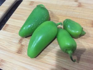 Coworkers home-grown jalapenos, used for Baked Jalapeno Poppers @ bestwithchocolate.com