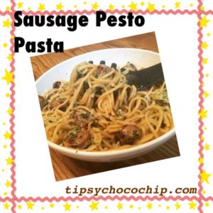 Sausage Pesto Pasta @ bestwithchocolate.com