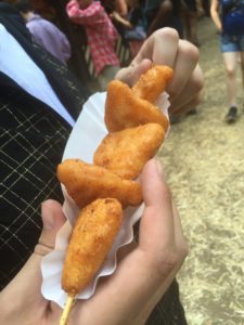 Fried Mac n cheese bites at the MD Renaissance Festival! Read about it @ bestwithchocolate.com
