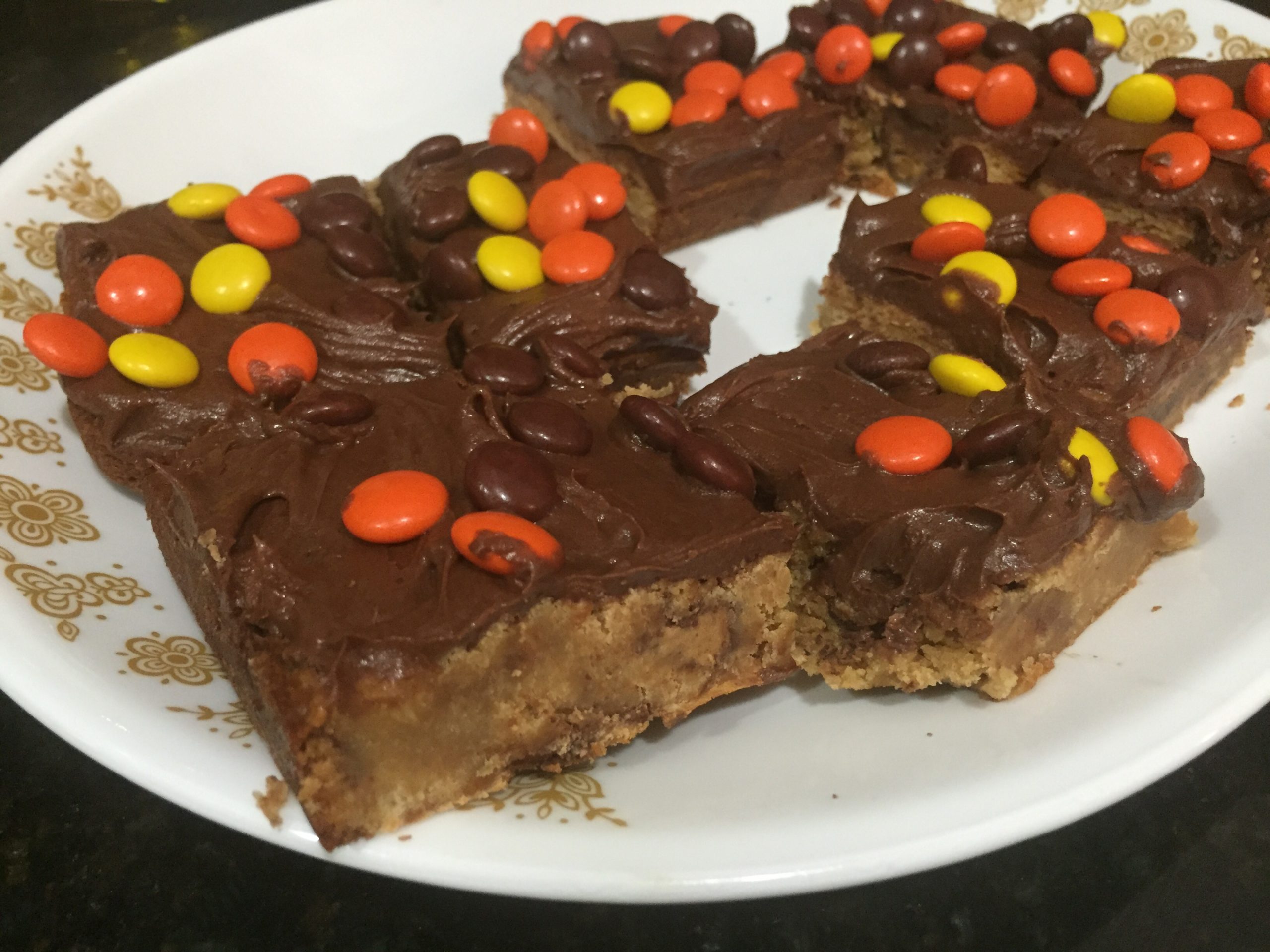 Triple Peanut Butter Bars @ bestwithchocolate.com