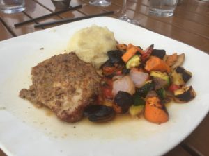Mustard Pork Chop at Cooper's Hawk Winery, read about it @ bestwithchocolate.com