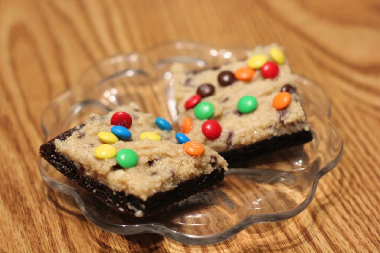 Cookie Dough Icing Brownies @ bestwithchocolate.com