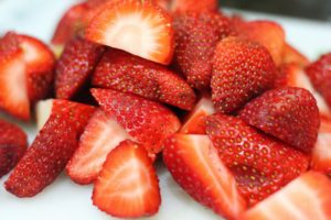 Strawberries for Reverse Strawberry Shortcake @ bestwithchocolate.com