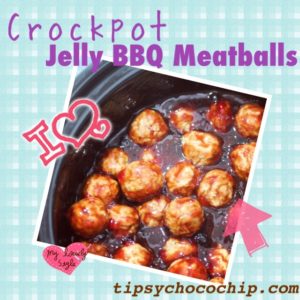 Crockpot Jelly BBQ Meatballs @ bestwithchocolate.com