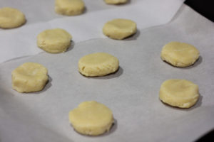 Shaping cookies for Peppermint Sugar Cookies @ bestwithchocolate.com