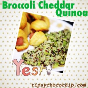 Broccoli Cheddar Quinoa @ bestwithchocolate.com