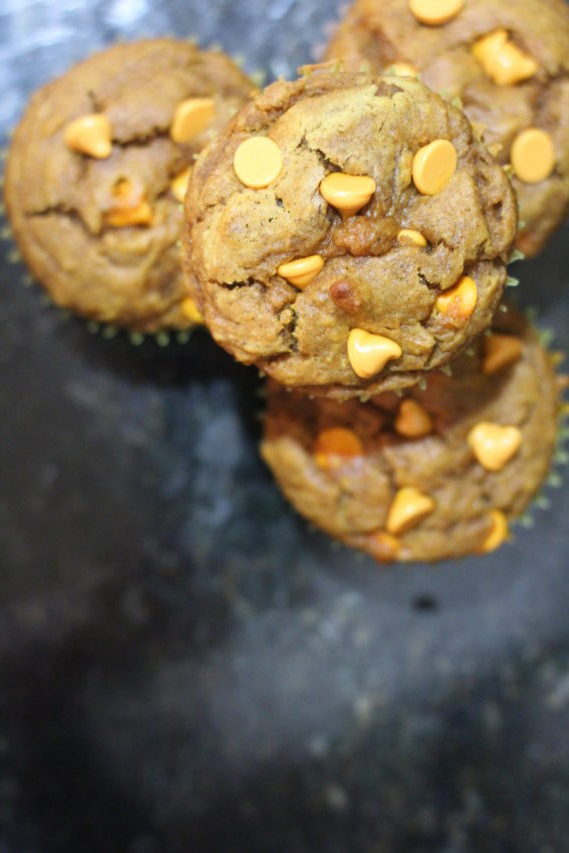 Pumpkin Spice Muffins @ bestwithchocolate.com