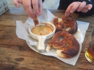 Pretzels with Beer Cheese from the Heavy Seas Brewery food truck @ bestwithchocolate.com