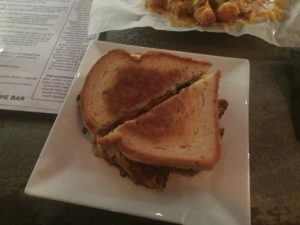 #12 - house made meatloaf, marinara, provolone, mozzarella on sourdough at Space Bar, review @ bestwithchocolate.com