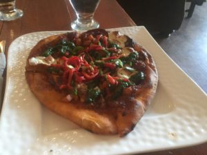 Grilled Chicken Flatbread at Potomac Point Winery, brunch review @ bestwithchocolate.com