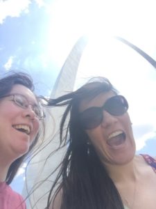 Me and my sister at the Gateway Arch in St. Louis @ bestwithchocolate.com