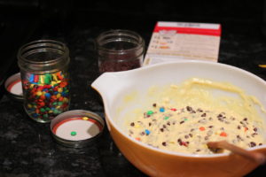 Mixing ingredients for Cake Box Cookie Bars @ bestwithchocolate.com