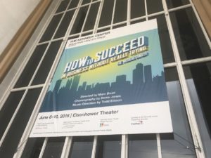 Kennedy Center sign for How to Succeed in Business Without Even Trying @ bestwithchocolate.com