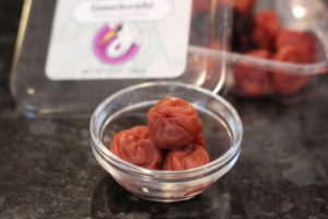 Close up of the dried plum umeboshi @ bestwithchocolate.com