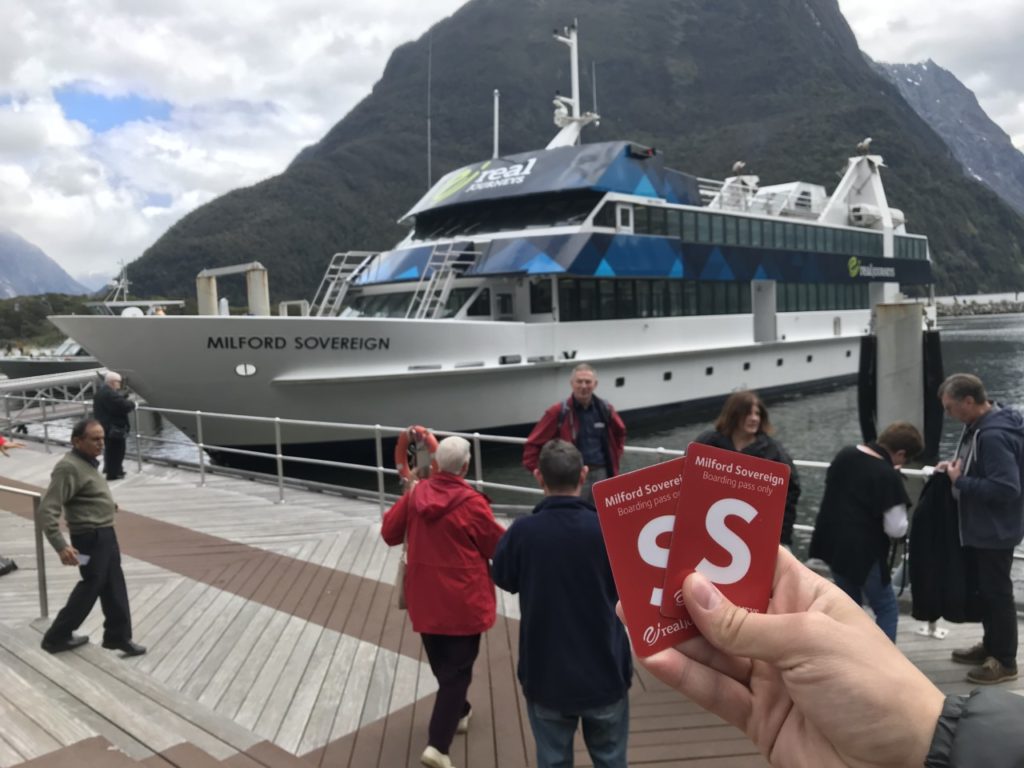 Our boat for our cruise around Milford Sound on the Kiwimoon @ bestwithchocolate.com
