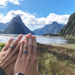 Milford Sound with our new wedding rings @ bestwithchocolate.com