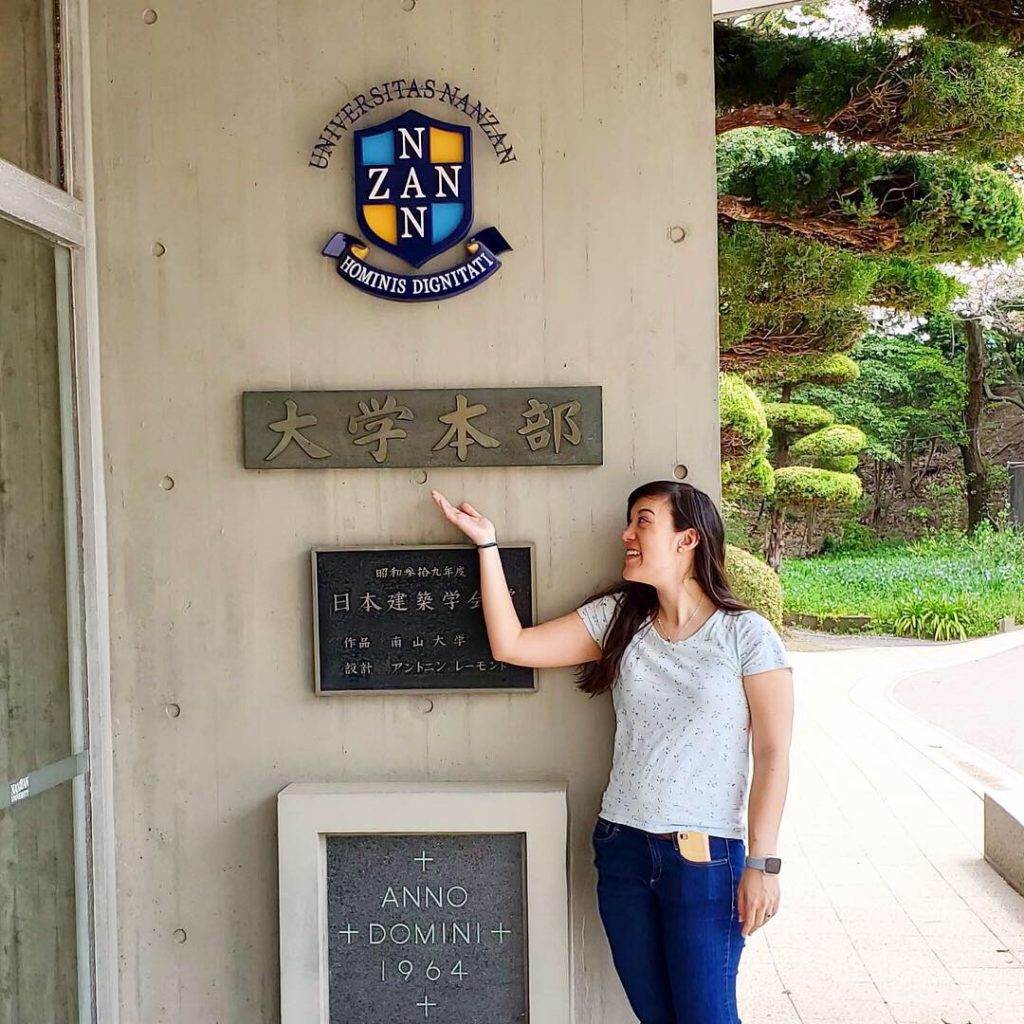 Me at the admissions building of my study abroad university, Nanzan @ bestwithchocolate.com
