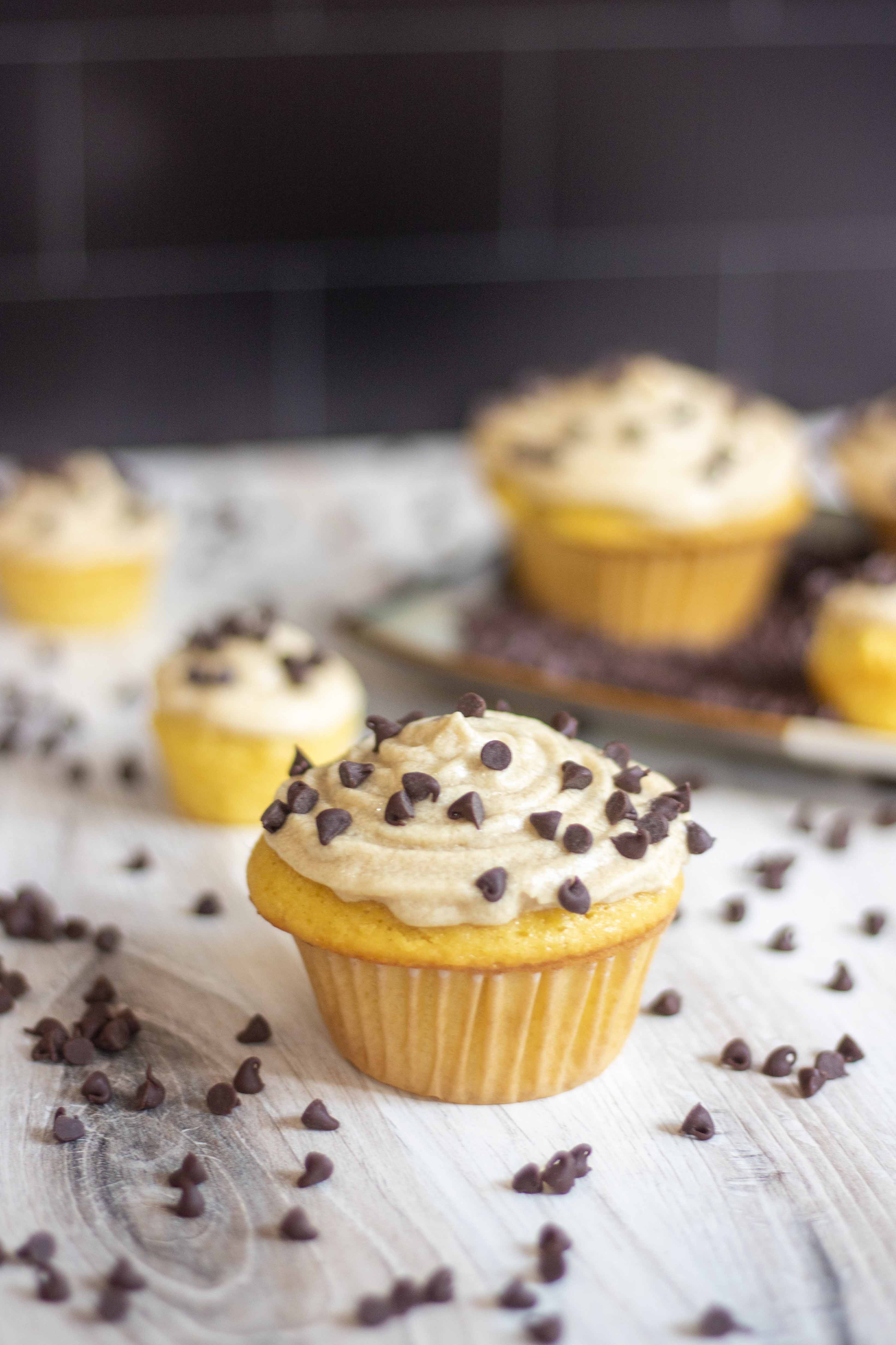 Cupcake with Cookie Dough Icing @ bestwithchocolate.com