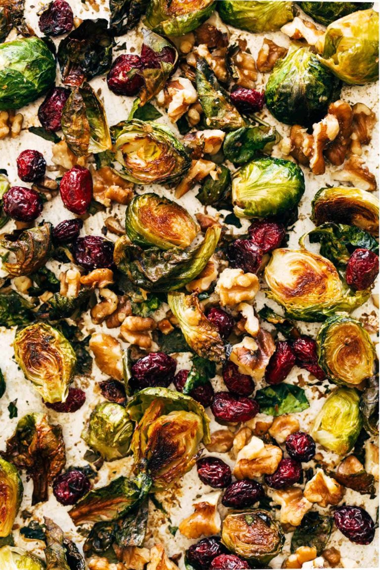 Roasted Brussels sprouts at pinchofyum.com