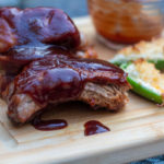 Slow cooker baby back ribs, jalapeno poppers, and BBQ sauce