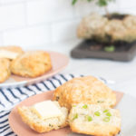 Sour cream and chive biscuits with butter