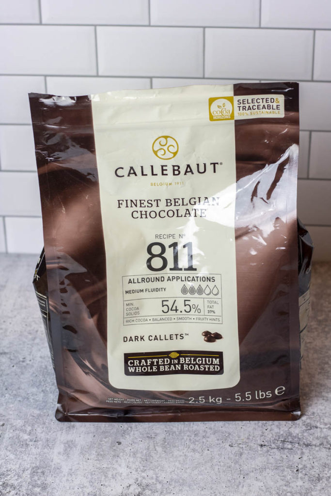 bag of callebaut dark chocolate callets