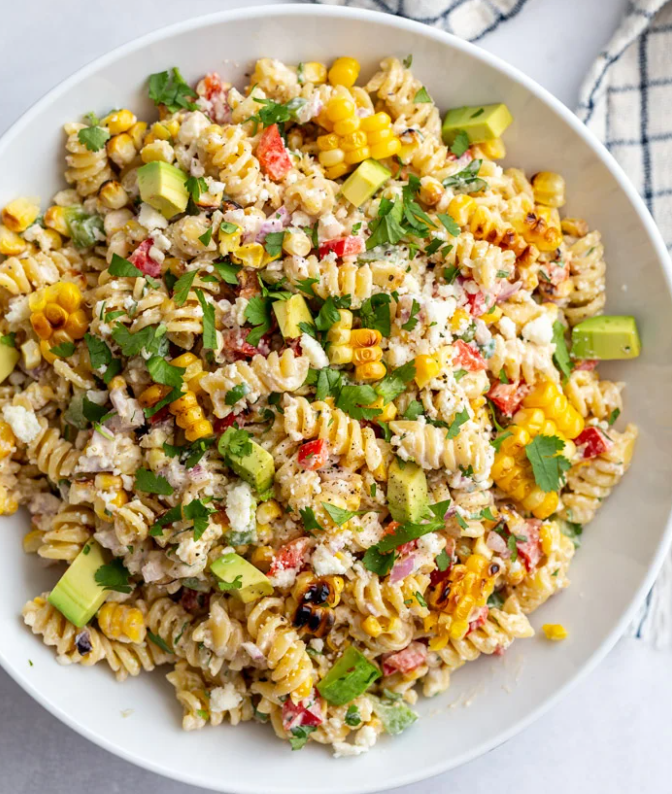 Mexican corn pasta salad from foodwithfeeling.com 
