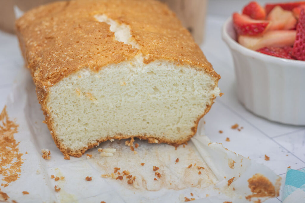 Angel food cake loaf