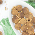 Bailey's caramel crunch truffles with little caramel balls scattered about