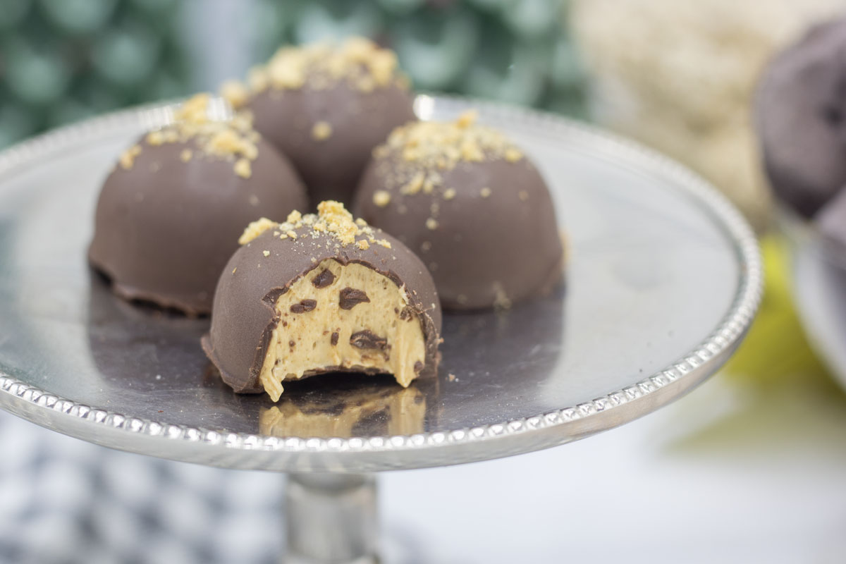 Homemade spiced biscoff nougat truffles