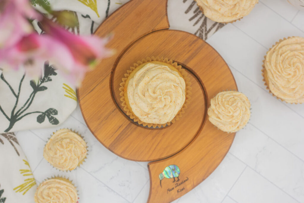 Brown butter icing frosted cupcakes