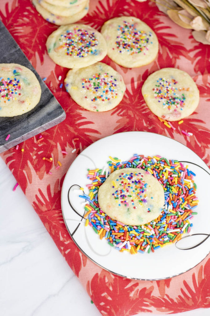 butter sprinkle cookies with sprinkles