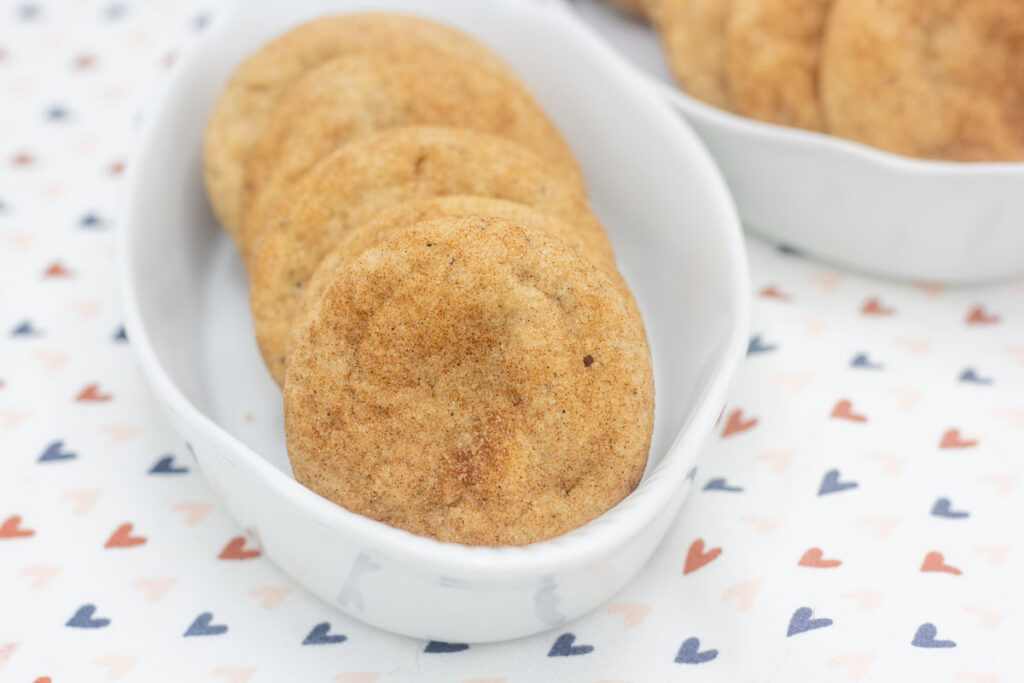 Chai snickerdoodles in a baking dish