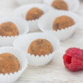 Assorted raspberry Chambord truffles
