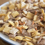 Chex mix in a bowl