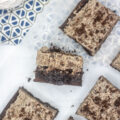 Cookies and cream brownies from two angles