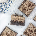 Cookies and cream brownies from two angles