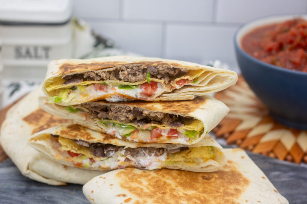 Stacked crunchwrap supremes