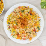 Chunky feta corn salad